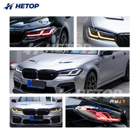 Phares HETOP G30 2021-2023 Série 5, mise à niveau personnalisée spéciale, triple couleur, multi-modes, LED DRL personnalisable unique pour BMW