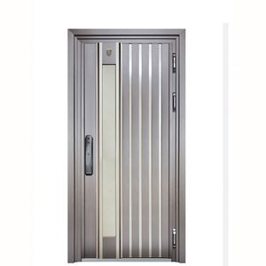 Puerta de Entrada de Metal de Estilo Moderno, Puerta de Seguridad de Acero para Exterior, Económica y de Nueva Llegada - Product Image 3