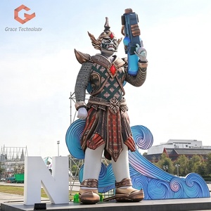 Statue Gonflable Géante de Guerrier Thaïlandais, Personnage Mythologique Yaksha, Mascotte Gonflable pour Festival, Modèle de Dessin Animé - Product Image 1