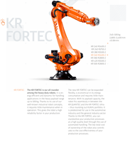 Bras robotisé en aluminium KUKA KR FORTEC pour charge lourde, automobile, 240-500 kg, palettisation de composants volumineux, soudage par points, industriel