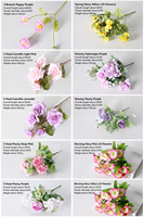 Fleurs artificielles en soie luxueuses QiYing Victory, série Monet Gardenstyle, pour décorations d'allée de cérémonie de mariage et centres de table événementiels