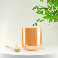 Ensemble de bols chantants en cristal transparent de haute qualité, thérapie sonore, chakra, couleur classique, bol de bien-être, instrument de guérison sonore pour le yoga