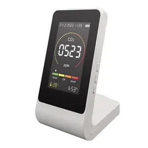 Real-Time Refresh Indoor Draagbare Luchtkwaliteit Monitor CO2 Monitor Meter Met Type C Usb Opladen