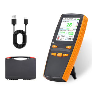 Analyseur de gaz multifonctionnel avec chargement USB, mesure du CO2/PM1.0/PM10/TVOC/HCHO, testeur de qualité de l'air avec capacités de téléchargement - Product Image 1