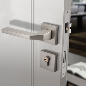 Precio de Fábrica: Manija Moderna de Aleación de Zinc para Puerta Interior, Cerradura Silenciosa de Embutir para Puerta de <span class=keywords><strong>Madera</strong></span>, Ideal para Hogar y Hotel, Decoración y Herrajes - Product Image 5