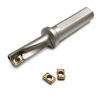 Plaquettes de perçage XCMT U en carbure indexables pour acier et acier inoxydable, outils de perçage et de coupe CNC