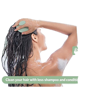 Lohas Kopfhautmassagegerät OEM Weiche Silikon Haarbürste Kopfhautpflege Handgehaltenes Haar- und Kopfhautmassagegerät - Product Image 3