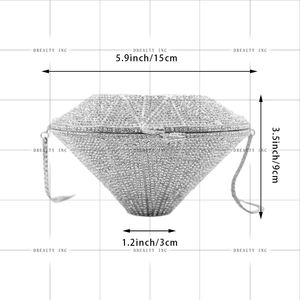 Fashion-Classic 3D Diamond Shape Rhinestone <b>Clutch</b> Crystal Evening <b>Bag</b> <b>for</b> <b>Wedding</b> & Formal Parties - Product Image 3