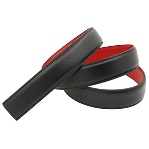 <span class=keywords><strong>Ceinture</strong></span> en <span class=keywords><strong>cuir</strong></span> véritable noire et <span class=keywords><strong>rouge</strong></span> pour homme avec boucle automatique, sans boucles, <span class=keywords><strong>ceinture</strong></span> à cliquet, usine YiWu LQbelt - Product Image 3