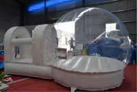 Maison de ballons gonflables en cristal Igloo dôme tente à bulles transparente