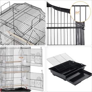Papağan Lovebirds Finches kanaryalar <span class=keywords><strong>Parakeets</strong></span> için ayrılabilir haddeleme standı ile 64 inç oyun açık üst orta küçük kuş kafesi - Product Image 3