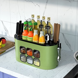 <span class=keywords><strong>Scaffale</strong></span> da <span class=keywords><strong>Cucina</strong></span> Multifunzione, Ripiani Rimovibili, Organizzatore per Armadietto, Portaspezie in Plastica - Product Image 6