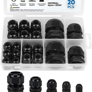 Kit de presse-étoupes en nylon NPT 20 pièces étanche IP68 pour la protection des câbles - Product Image 1