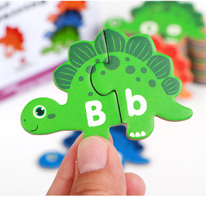 Juego Educativo Temprano para Bebés, Aprendizaje del Alfabeto, Juego <span class=keywords><strong>de</strong></span> Reconocimiento Montessori, Rompecabezas <span class=keywords><strong>de</strong></span> <span class=keywords><strong>Letras</strong></span> Inglesas para Niños, Juguetes <span class=keywords><strong>de</strong></span> Madera con Dinosaurios - Product Image 6