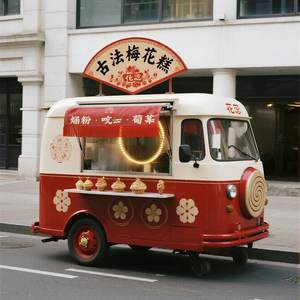 Chariot à desserts électrique de qualité supérieure de Jiangnan Unité de pâtisserie mobile avec système de moules à cavités multiples Boulanger à gâteaux traditionnel en fleurs de prunier - Product Image 1