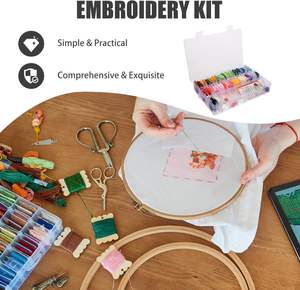 Yeni çok renkli el-dikiş ipliği örgü aracı <span class=keywords><strong>Set</strong></span> çapraz dikiş iğne iğne iğne kutusu nakış ipi kiti için iğne - Product Image 6