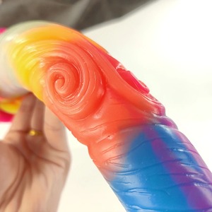 YOCY 16.9 pollici spina anale lunga unicorno fantasia Dildo Silicone morbido Butt <span class=keywords><strong>Plug</strong></span> incandescente nel giocattolo del sesso scuro per donne uomini sesso anale - Product Image 4