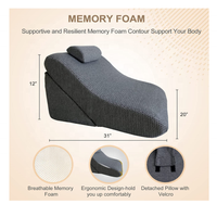 Ergonomisches Kopfteil-Schlafkissen aus Memory-Schaum mit verstellbarem Rückenpolster-Stopper