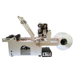 Machine d'étiquetage de bouteilles rondes semi-automatique avec moteur électrique et PLC, garantie 1 an, pour petites entreprises, 650*300*550mm - Product Image 1