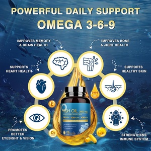 Capsules d'huile de poisson halal Oméga 3 6 9 2400 mg de haute mer pour les soins de la peau, en vrac, avec Epa Dha Oméga 3 de haute mer, huile de poisson Oméga 3, huile de poisson Oméga-3 - Product Image 2