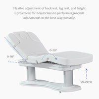 Lit de massage moderne de luxe Table de massage électrique pour salon spa avec 4 moteurs Table de massage pour cils faciaux réglable pour le corps entier