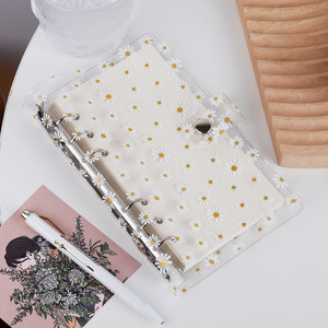 A5 A6 A7 mignon marguerite PVC classeur couverture bouton pression fermeture cahier <span class=keywords><strong>Agenda</strong></span> couverture feuilles mobiles 6 anneaux classeurs journal planificateur protecteur - Product Image 3