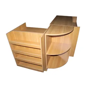 Contador personalizado de caixa de superfície, equipamento comercial, caixa de madeira, mesa de verificação