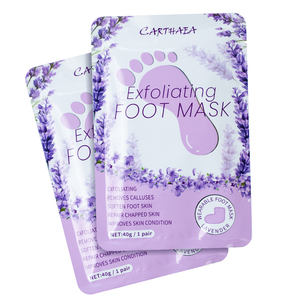 Masque pour les pieds à la lavande, soin exfoliant pour les pieds, traitement pour des pieds doux et lisses, masque pour les pieds CARTHAEA - Product Image 1