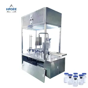 Higee escritorio completamente automático 2ml 10ml 20ml vial máquina de llenado y tapado para línea de producción de líquidos cosméticos