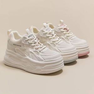 Zapatillas Blancas con Plataforma y Punta Redonda para Mujer, Novedad Primavera 2026, Estilo Sofisticado, para Aumentar la Estatura - Product Image 6