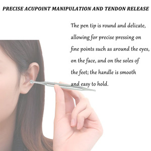 Sonde auriculaire en acier inoxydable 120 mm pour points d'acupuncture, outil de massage beauté pour le visage et le corps, relaxation musculaire/tirage des muscles du visage - Product Image 5