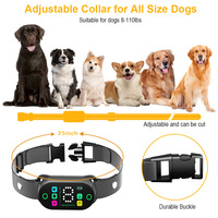 Wiederaufladbares, sicheres, smart gesteuertes Trainingshalsband aus Kunststoff mit Vibration und Ultraschall, IP67 wasserdicht, Anti-Bell-Halsband für Hunde ohne Schockfunktion