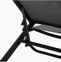 Chaise longue d'extérieur moderne en Teslin, réglable, pliable, résistante aux UV et durable, idéale pour les hôtels, les cours et les parcs