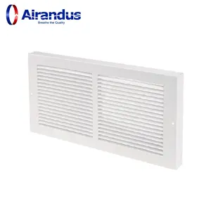 Rejilla de aire de retorno de zócalo de aire acondicionado blanco Rectangular de PVC de plástico más vendido para ventilación de aire HVAC