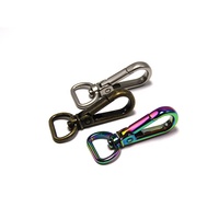 Mousqueton rotatif en zinc robuste, écologique, étanche, tendance et de luxe pour sacs, avec anneau en D et clip à déclenchement, pour sangles de sacs, ceintures et sangles de sacs à main