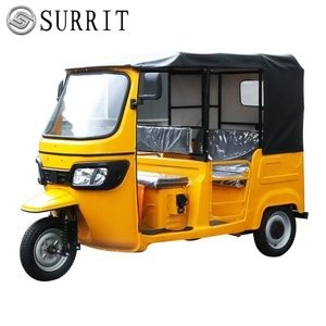 รถสามล้อไฟฟ้าสำหรับผู้โดยสาร SURRIT แบบมีหลังคา 4 ที่นั่ง 48V 801-1000W แบบถอยหลัง สำหรับการขนส่ง - Product Image 1