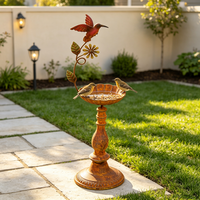 Fournitures de jardin : Mangeoire à oiseaux en fer de style ferme, design colibris, pour patio extérieur et décoration de jardin
