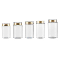 Flacons de médicaments de luxe en acrylique vides de 300 ml, 350 ml, 400 ml, 500 ml, 600 ml pour le stockage de poudre de médicaments, de pilules et de comprimés