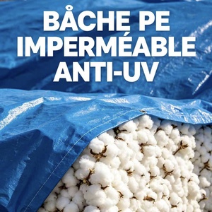 Bâche PE imperméable et résistante aux UV de marque Xuda, fabriquée sur mesure en Chine, directement de l'usine, pour auvent, sur mesure, bleue - Product Image 2