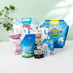 Manufacturers supply laundry detergent portable liquid self-standing suction bag to develop composite flexible packaging bags