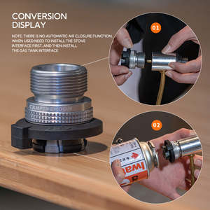 <span class=keywords><strong>Adaptateur</strong></span> de cartouche de gaz pour réchaud à gaz CAMPINGMOON Z19, portable, réutilisable, durable, en alliage d'aluminium, pour cartouche de <span class=keywords><strong>butane</strong></span> et de <span class=keywords><strong>propane</strong></span> - Product Image 5