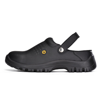 Chaussures de travail antidérapantes noires pour chef, chaussures de sécurité pour la cuisine, l'industrie alimentaire, les restaurants, les salles blanches, les laboratoires