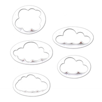 5 pièces/ensemble nuage en forme de plastique emporte-pièce Fondant gâteau gaufreur décoration moules