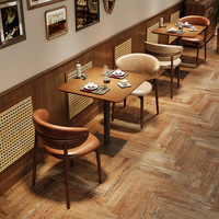 Meubles de restaurant modernes personnalisés pour hôtels et cafés, canapé en bois et table et chaises commerciaux