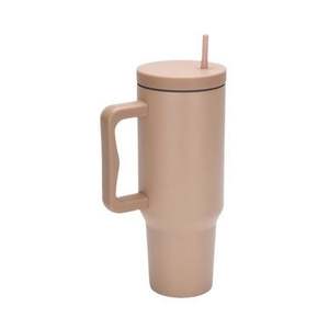 Vaso Térmico Personalizado de Acero Inoxidable de 40 oz con Doble Pared y Aislamiento al Vacío, con Asa y Detalles de Diamantes de Imitación, Incluye Pajita - Product Image 3