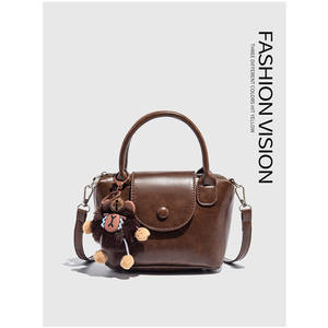 Sac Mini Vintage de Haute Qualité pour Femmes, Petit Sac Bandoulière en PU Imperméable avec Fermeture Éclair, Doublure en Polyester, Polyvalent et Tendance - Product Image 2