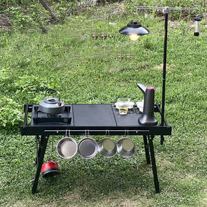 Mesas enrollables portátiles para acampar con mesa de aluminio para acampar al aire libre Picnic Camping - Product Image 2