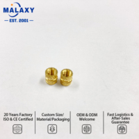 Malaxy Insert fileté cylindrique moleté de haute qualité, sur mesure, M2 M2.5 M3 M4 M5, en laiton C3604 (laiton)
