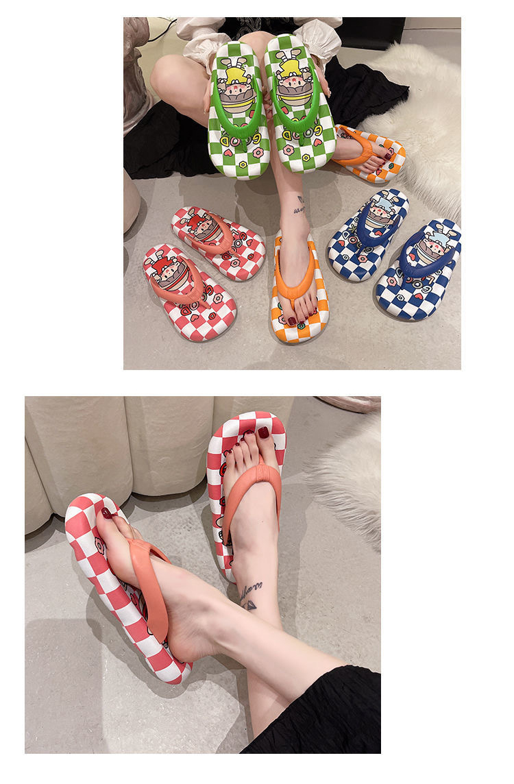 Women Summer Beach Slippers Solid Color Non-slip Latest Flip Flop Slippers