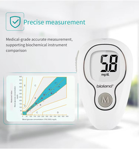 Appareil de mesure de la glycémie <span class=keywords><strong>Bioland</strong></span> Digital avec grand écran G-425-3 avec bandelettes de test sanguin pour hôpital et famille - Product Image 1